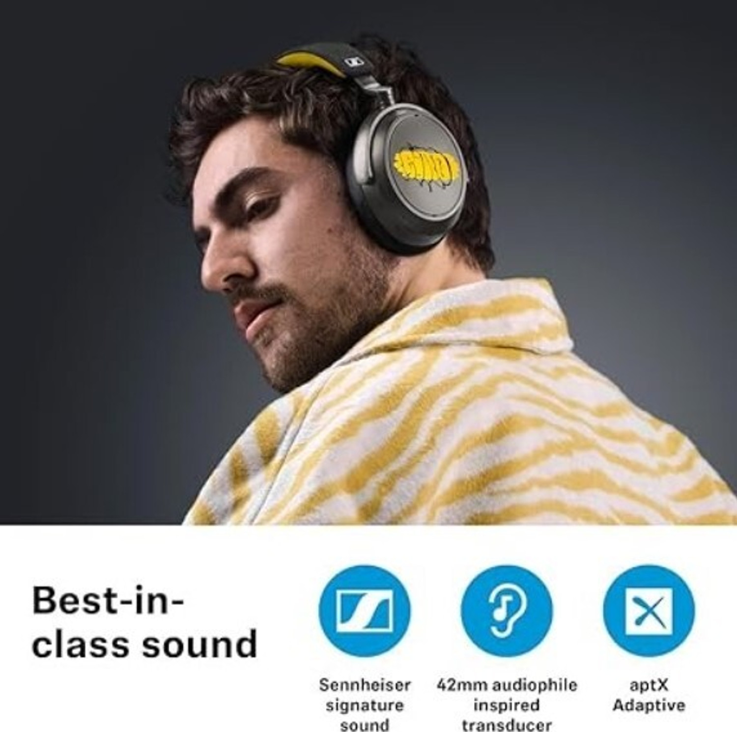 Image of Sennheiser MOMENTUM 4 Wireless designed in Germany with Adaptive ANC and 60 hours battery Bluetooth