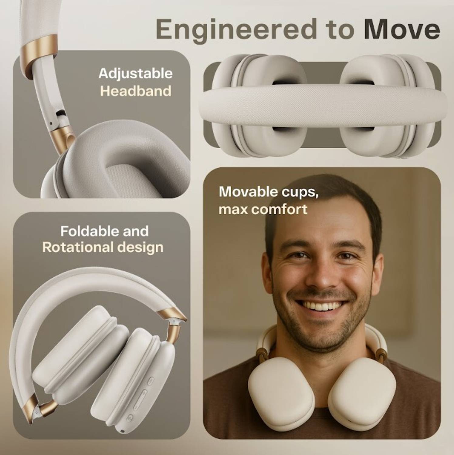 GOBOULT Fluid X 60Hrs Bluetooth Headphones - Image 3