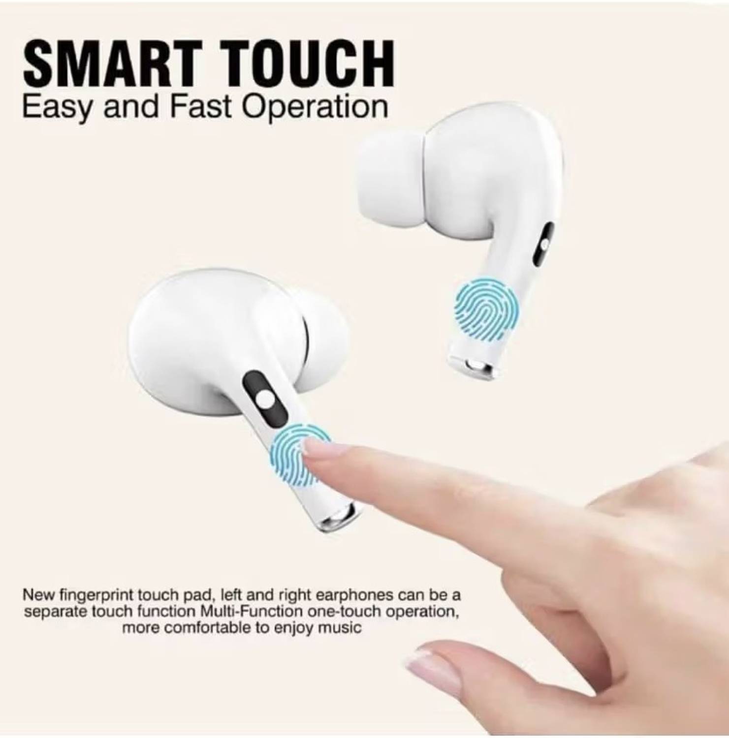 Lufina FT New Pro White TWS Bluetooth Earbuds - Image 4