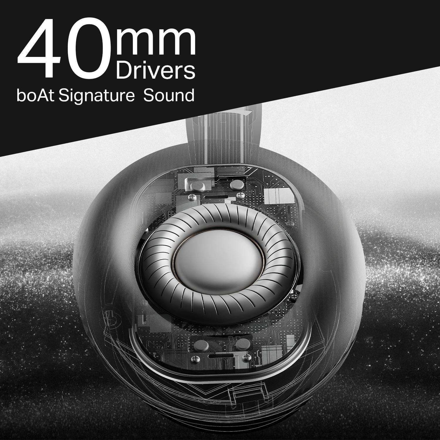 boAt Rockerz 371 40mm Drivers 50H Battery - Image 4