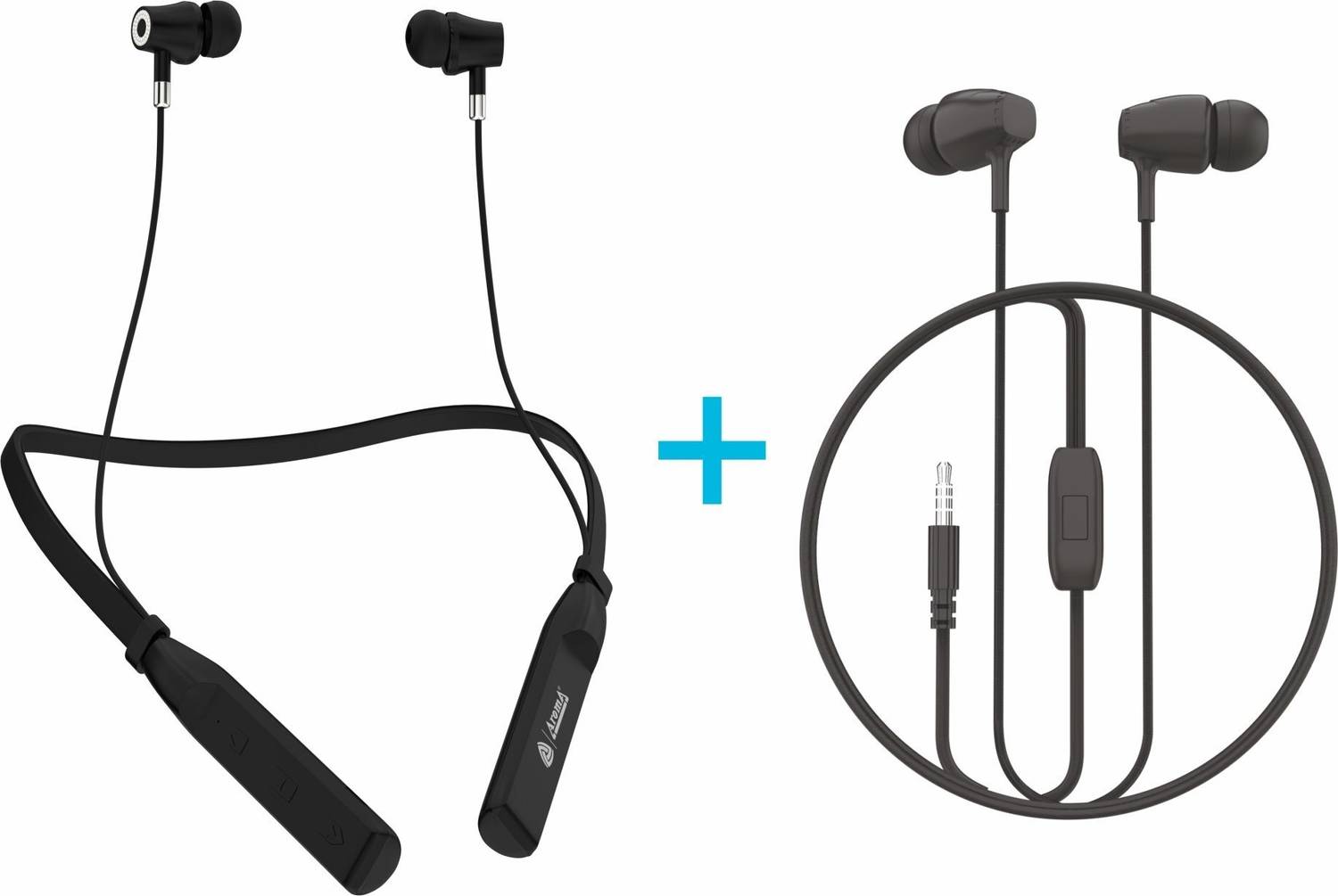 Aroma Combo 39 - NB119B Neckband + HF510 Wired Earphone Pack of 39 - Image 1