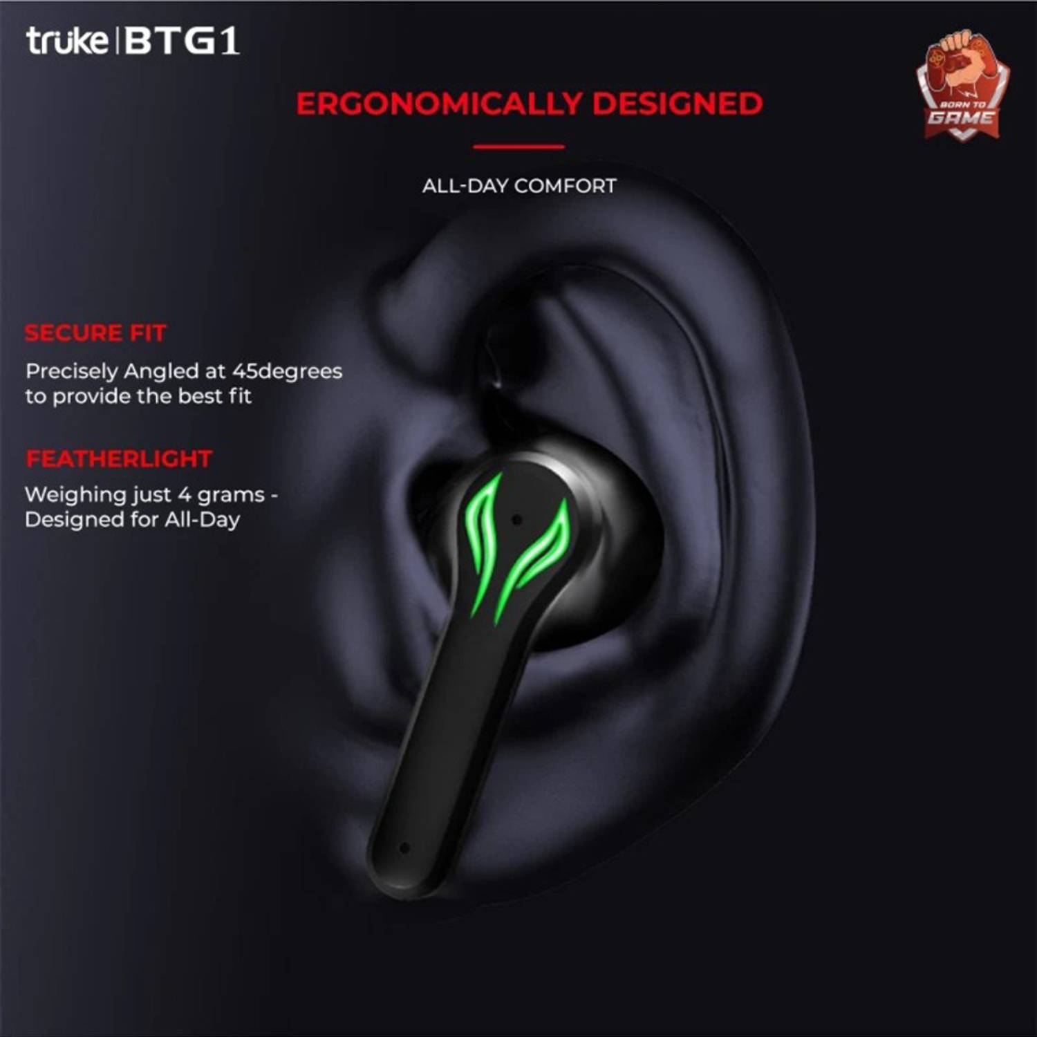 truke BTG1 Gaming Earbuds - Image 4