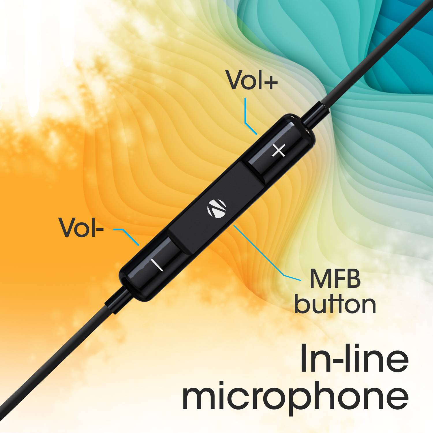 ZEBRONICS Zeb-Buds 30, with In-Line Mic, 3.5mm Jack, 14mm drivers