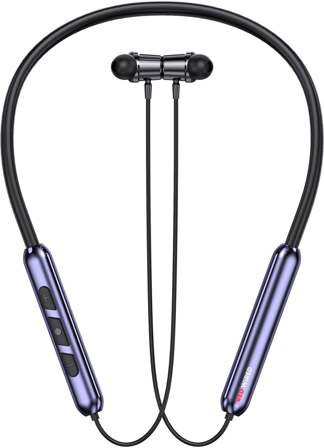 RED WIRED Bluetooth Headphone-48Hrs Playtime, Magnetic ON/Off, Fast Charging, Deep Bass-5 Bluetooth Gaming