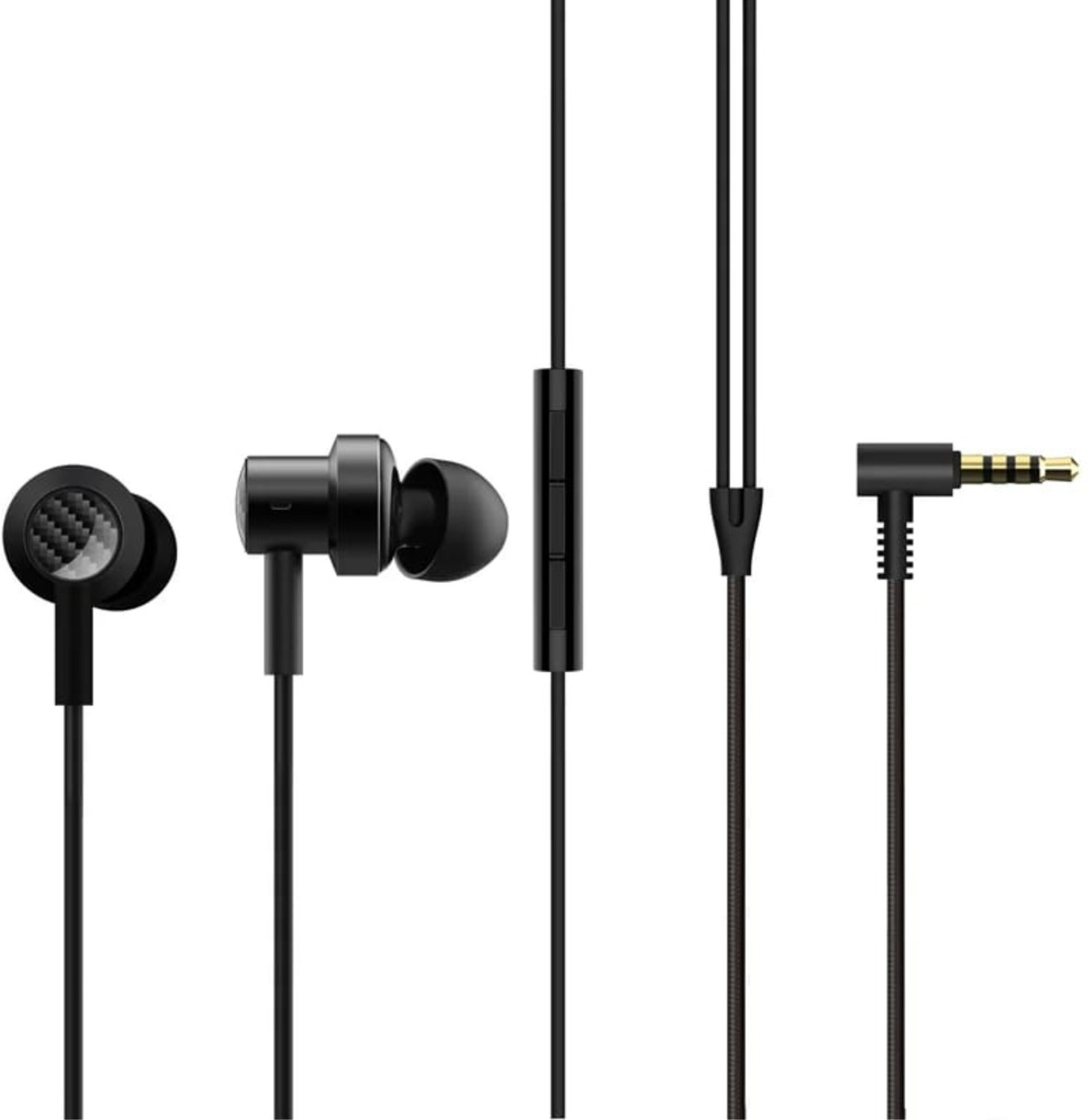 Image of SUPERFLASH Dual Driver Premium L-Shaped(3.5mm Plug) Stereo Magnetic Analog EarBuds Braided Wired Gaming