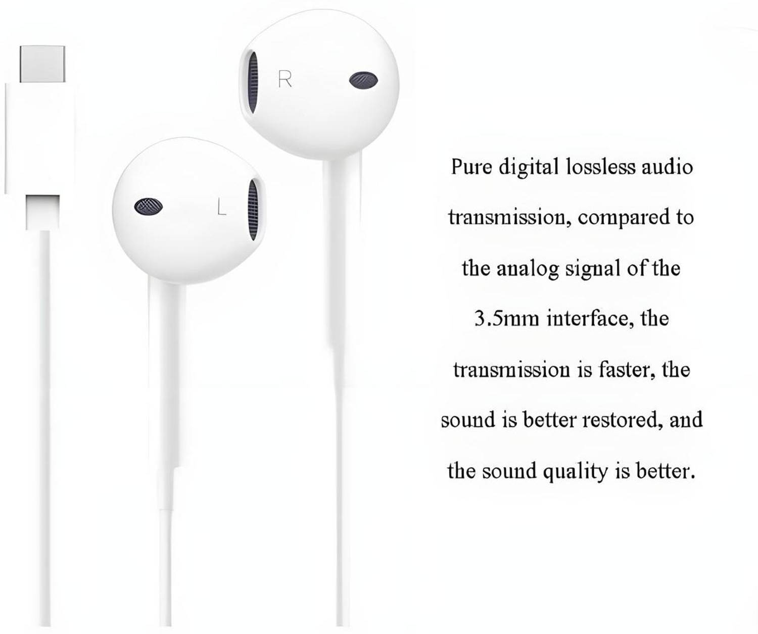 Bxeno Type C Handsfree with Mic for iPhone 16 - Image 2