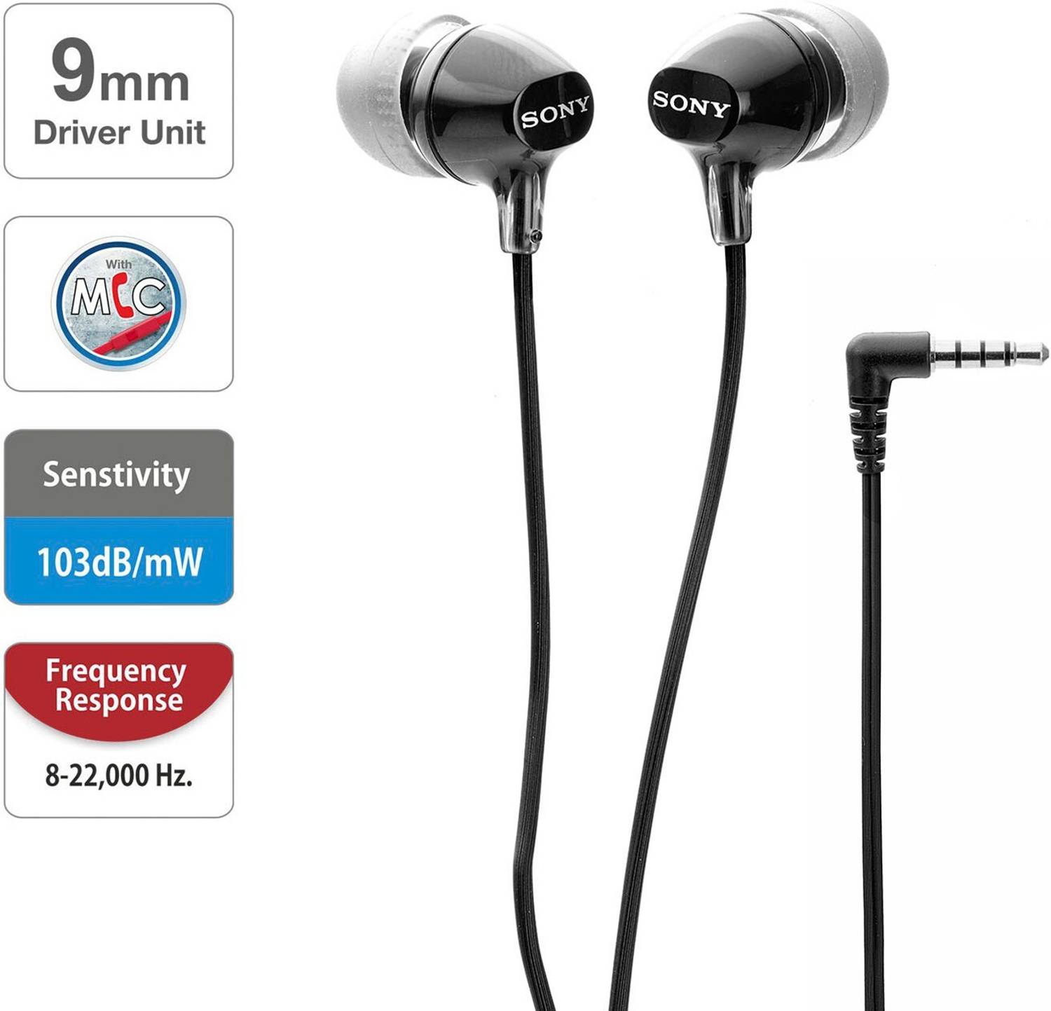 SONY EX14AP Wired Headphones Black - Image 3