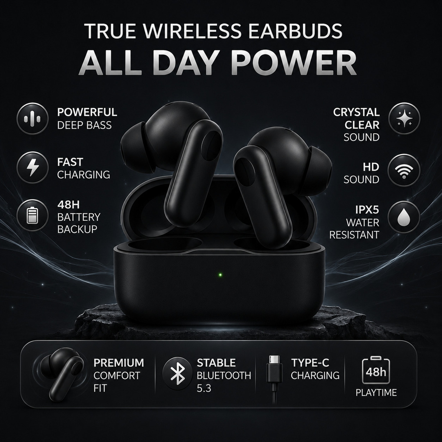 Image of Nexxus Original 2R Buds Bluetooth Headset -51 Bluetooth Gaming Headset (White, True Wireless)