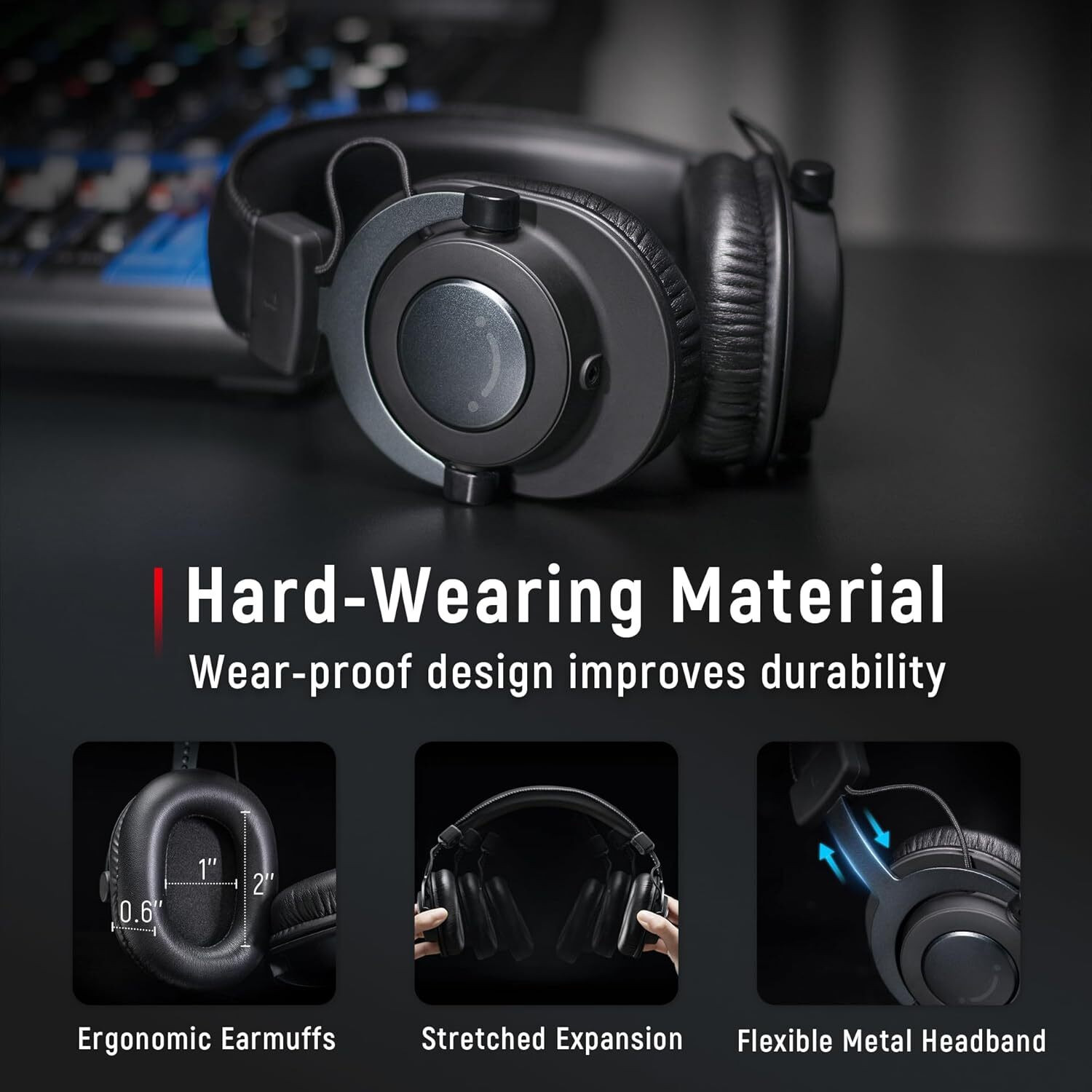 Image of Fifine (OPEN BOX) H8 Studio Monitoring Over-Ear (PC /Mixer) Wired