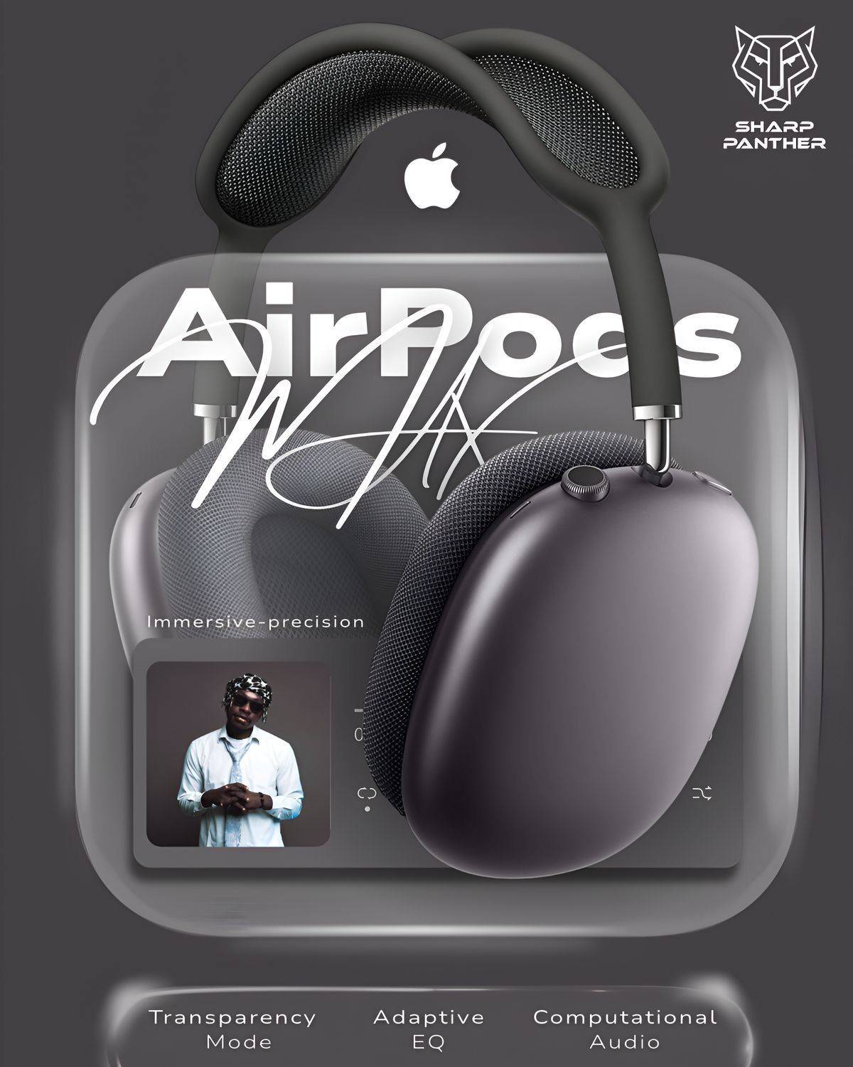 SOUNDBUZZ Airwave Max Wireless Headset Black - Image 1