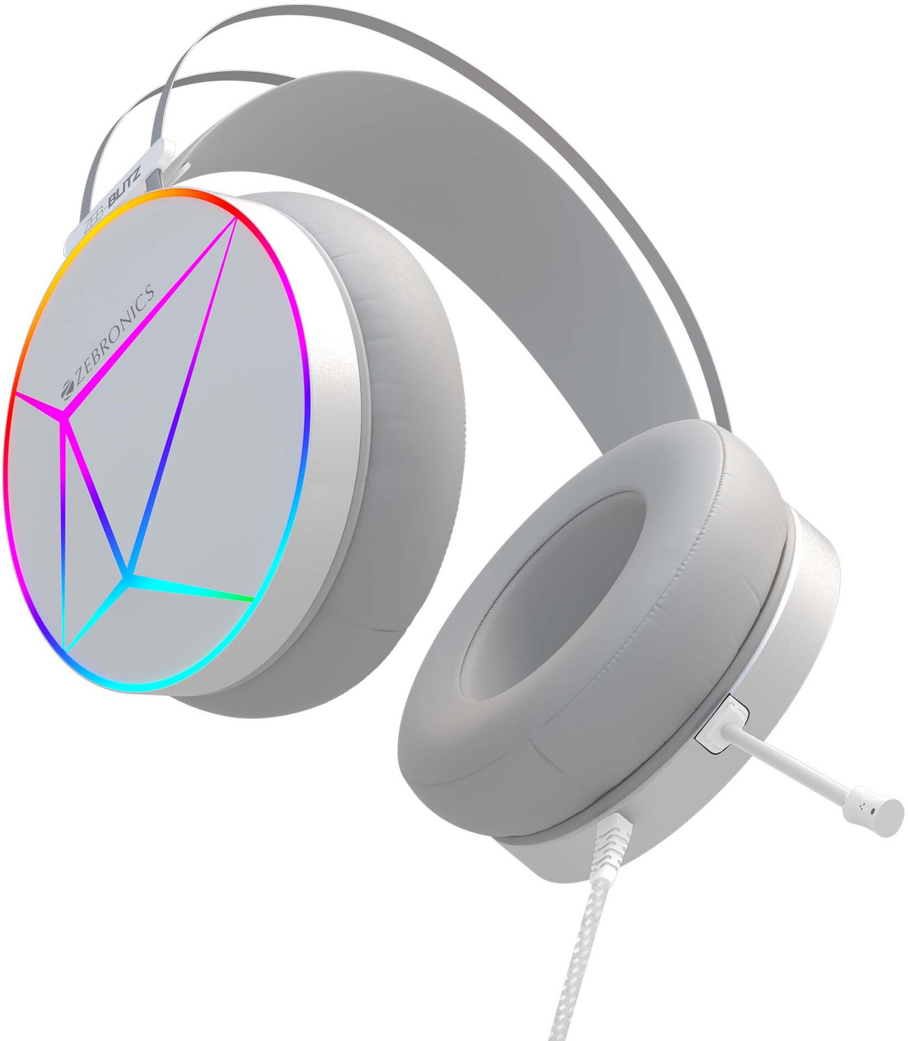 Image of ZEBRONICS Zeb-Blitz Dolby Atmos Premium Headphone, 7.1 Surround Sound,RGB, 2.4Mtr USB Wired Gaming