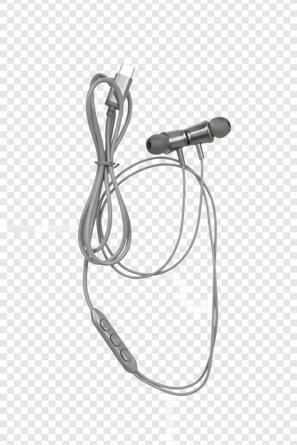 Image of Shovan Type-C Earphone Metallic Finish|ENC Mic|Magnetized Buds HD Sound 025 Wired Gaming