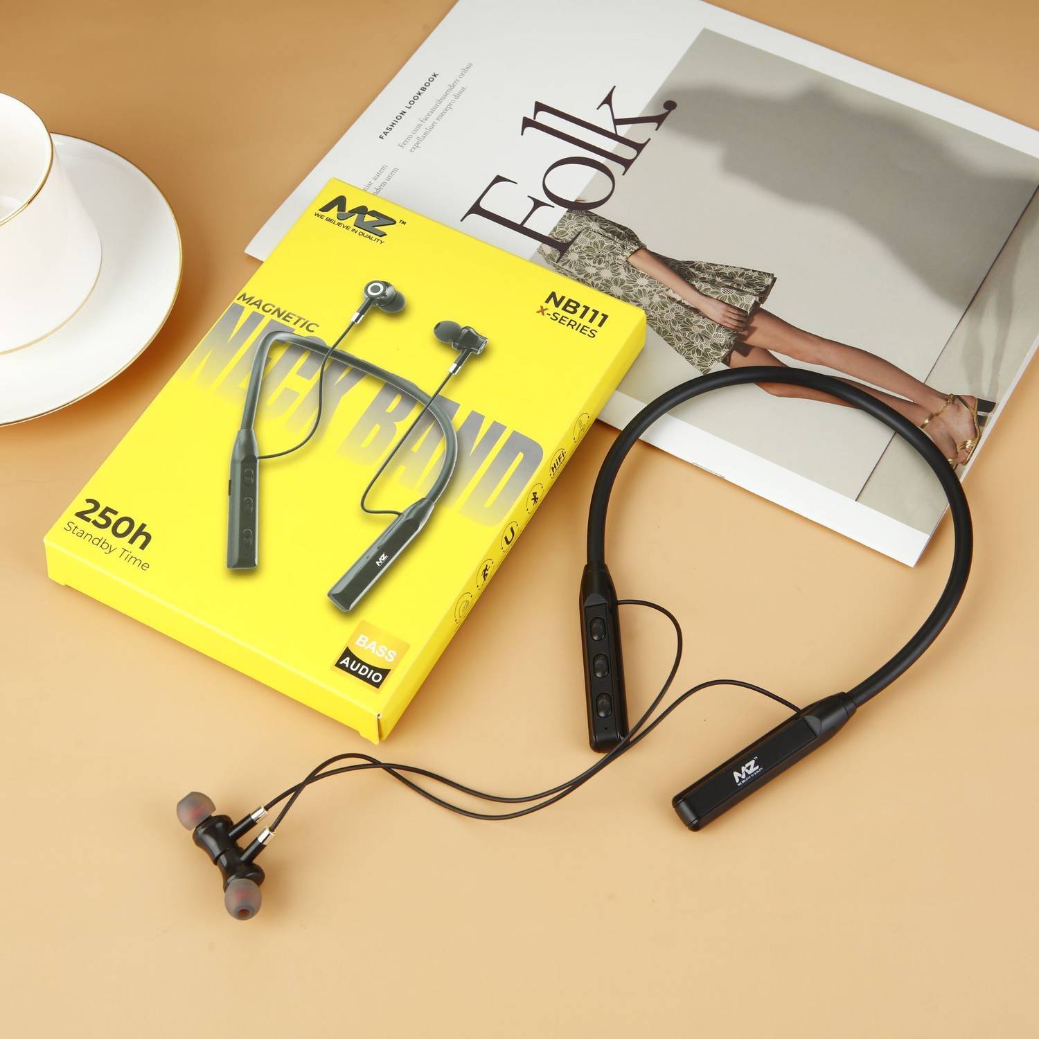 MZ NB111 Wireless Neckband Headphone 200mAh - Image 4