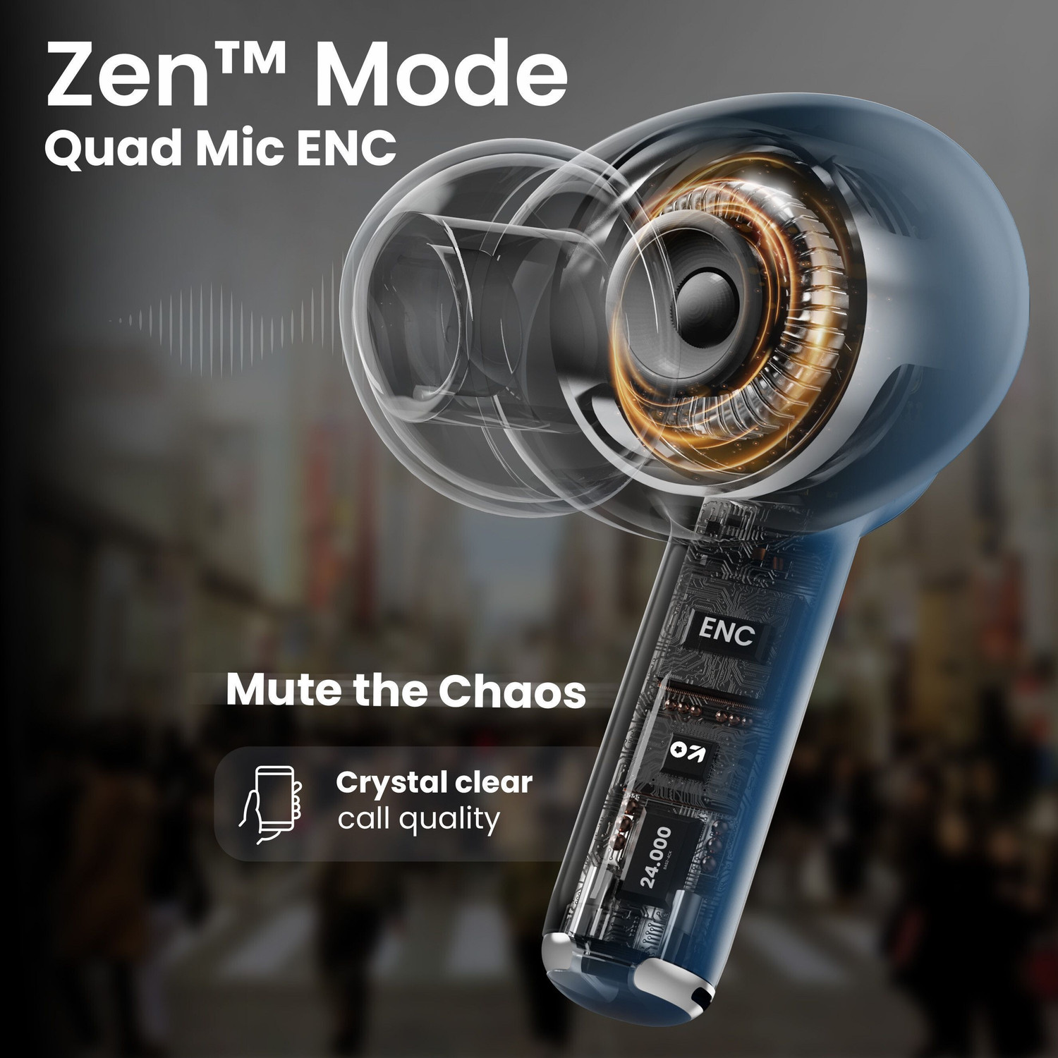 Image of GOBOULT W40 with 4 Mic ENC, 48H Battery Life, Low Latency Gaming, 5.3v Bluetooth