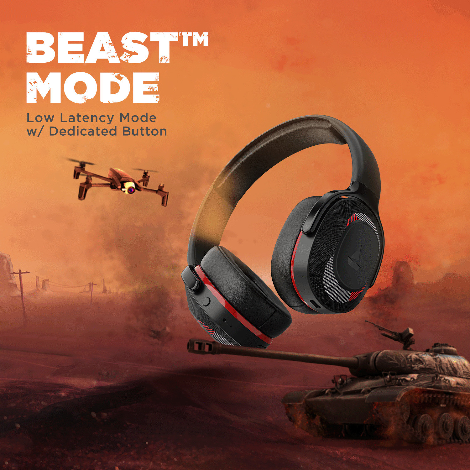 Image of boAt Rockerz 425,25H Battery, BEAST Mode,ENx,Dual Pair, Stream Ad Free Music via App Bluetooth