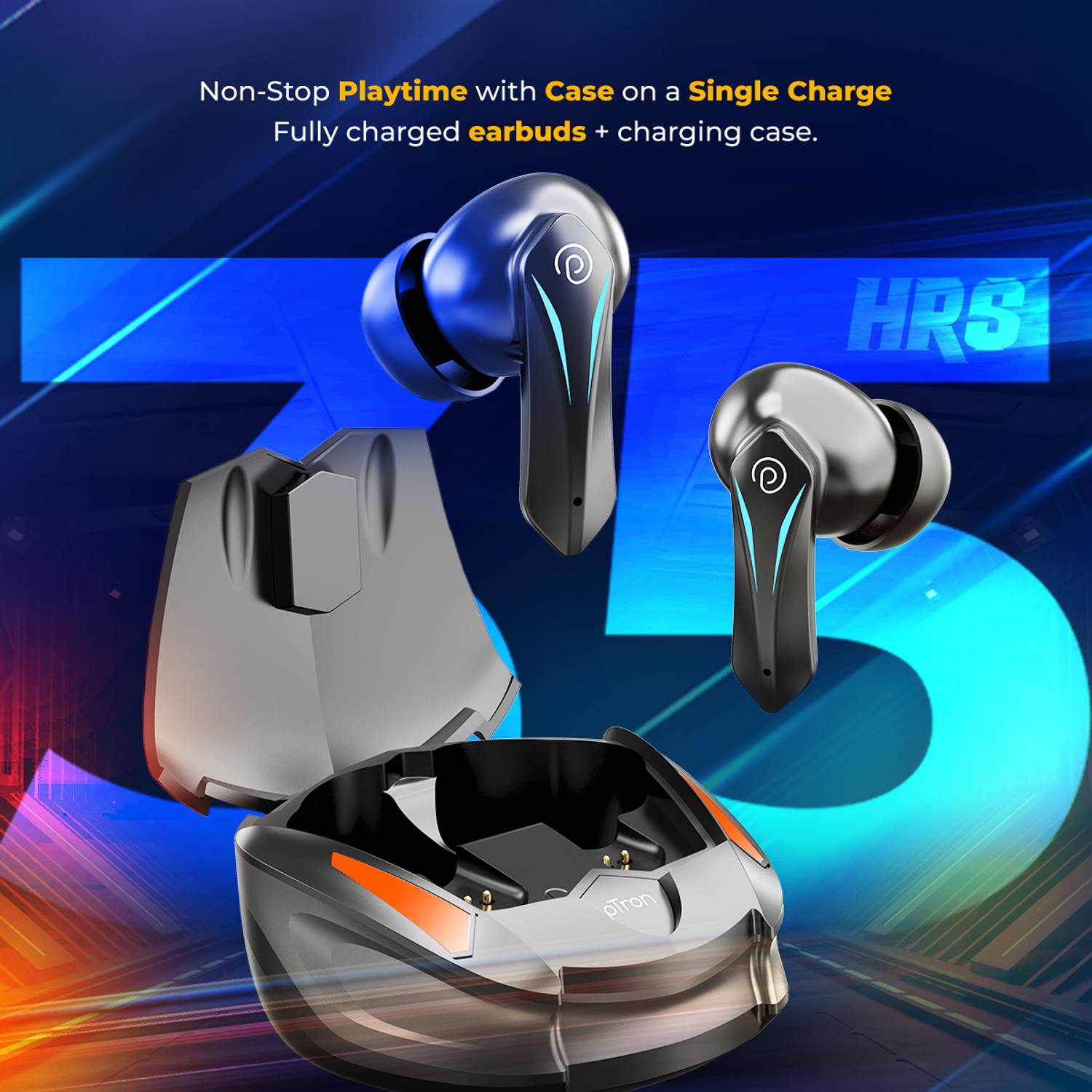 PTron Basspods Flare Bluetooth Earbuds - Image 4