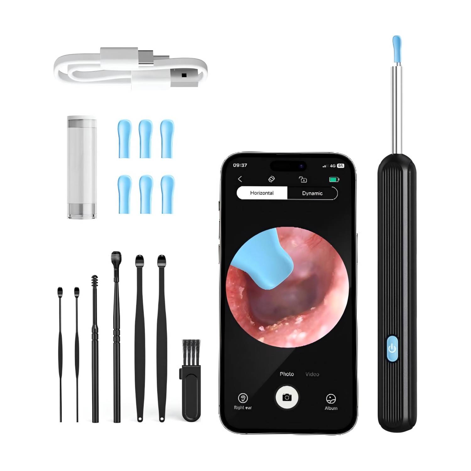 Accutrust Smart Visual Ear Cleaner with HD Camera | Wireless Ear Wax Removal Tool Electric Ear Cleaner