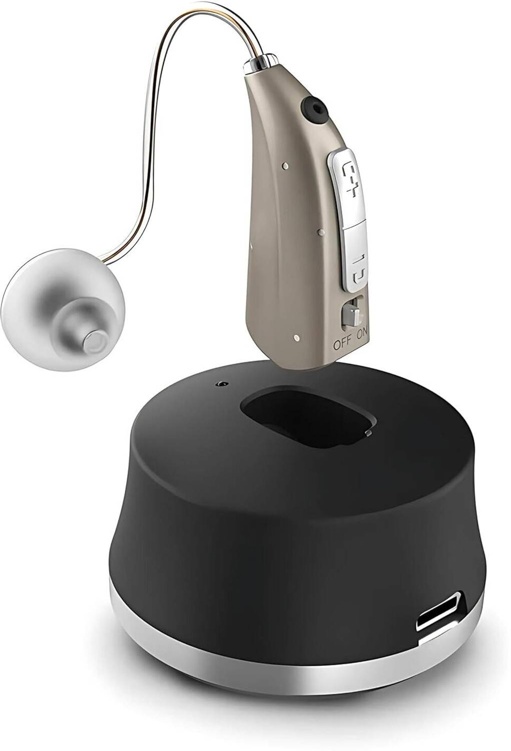 Balson 16 Channel Rechargeable BTE RIC Digital Hearing Aid Machine For Old Age with New Technology Based Armature Speaker, Multiple Mode And Auto Noise Cancellation BTE (Behind The Ear) Hearing Aid