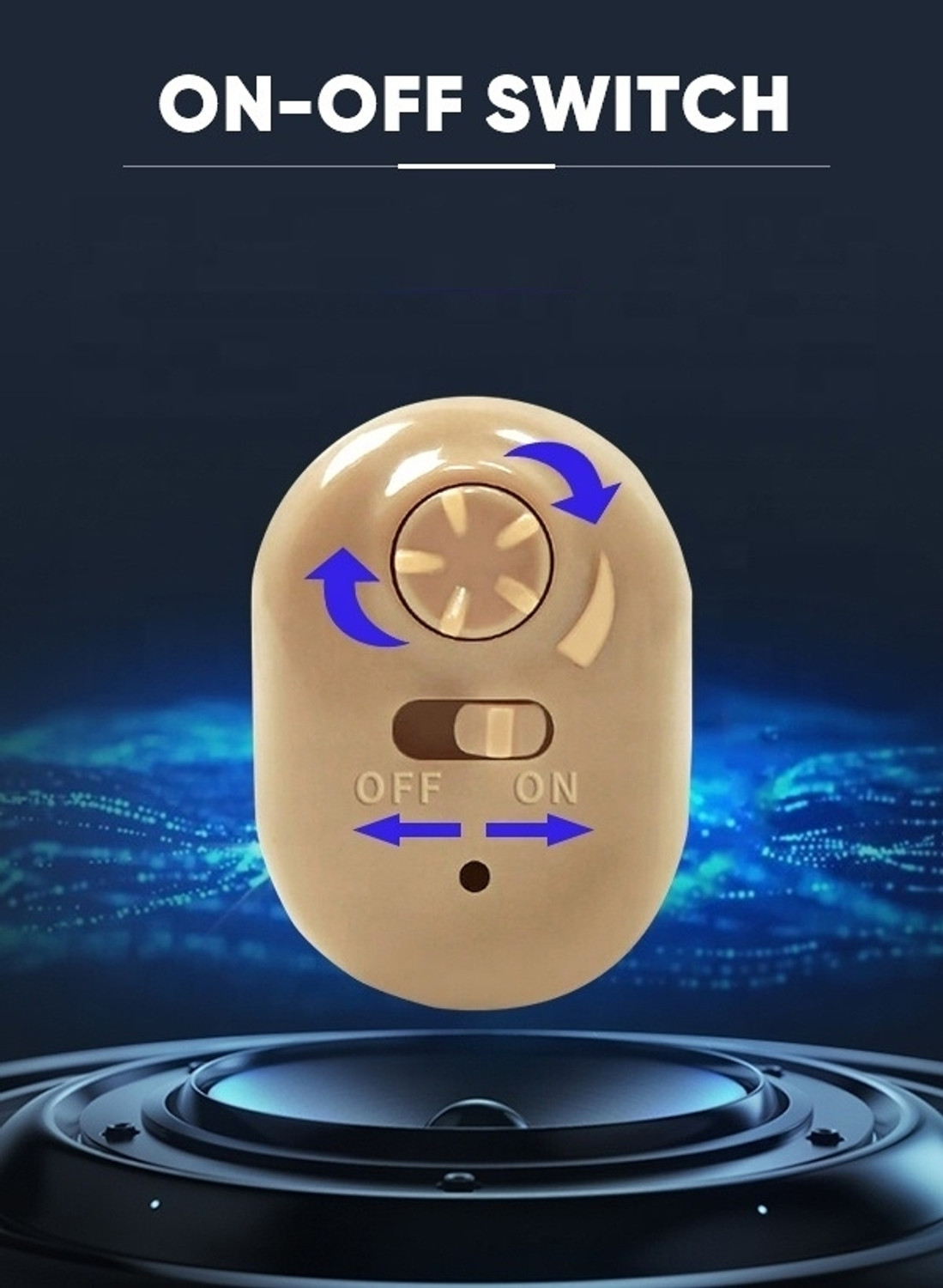Image of Fastwell Smallest Rechargeable hearing aids machine Invisible Hearing Aid In the Ear(Single) ITE Hearing Aid (Beige)