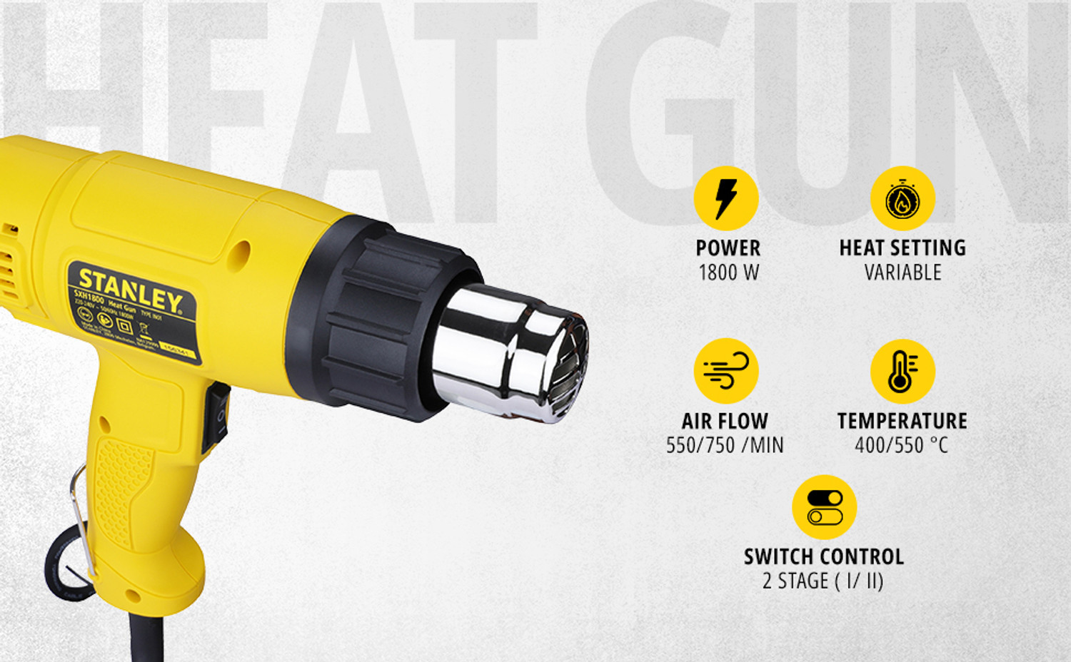 Image of STANLEY SXH1800-IN 1800 W Heat Gun