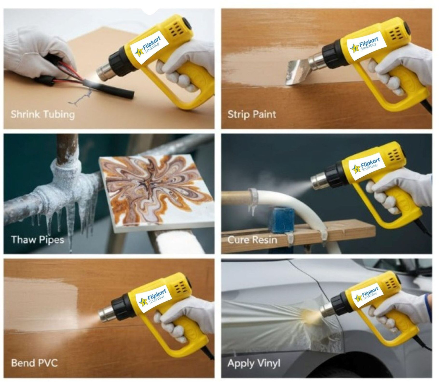 Image of Flipkart SmartBuy Heat Gun With Dual Temperature Settings 2000W Hot Air Gun 2000 W Heat Gun