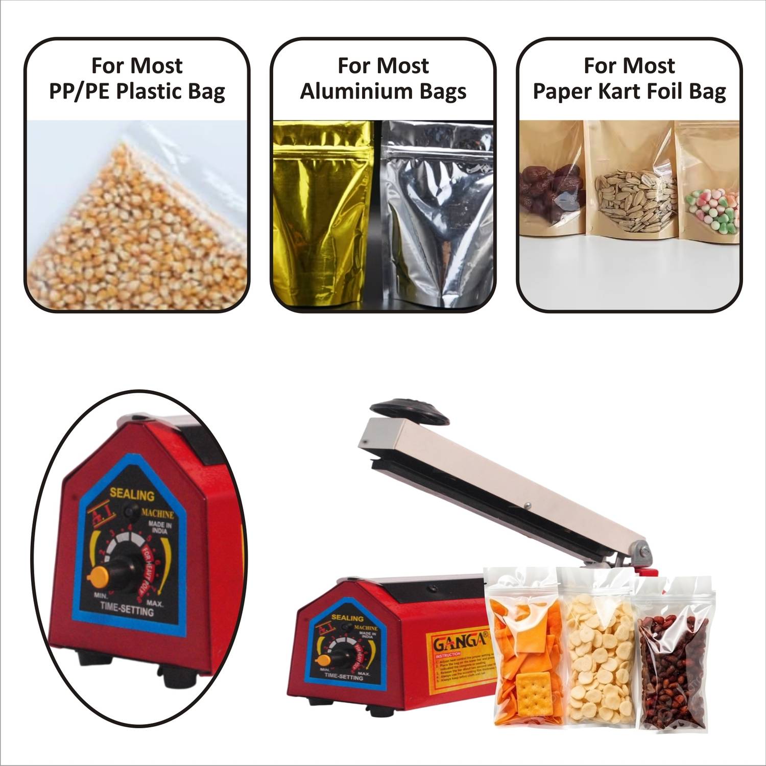 GANGA 8 Inch Poly Bag Sealer - Image 4