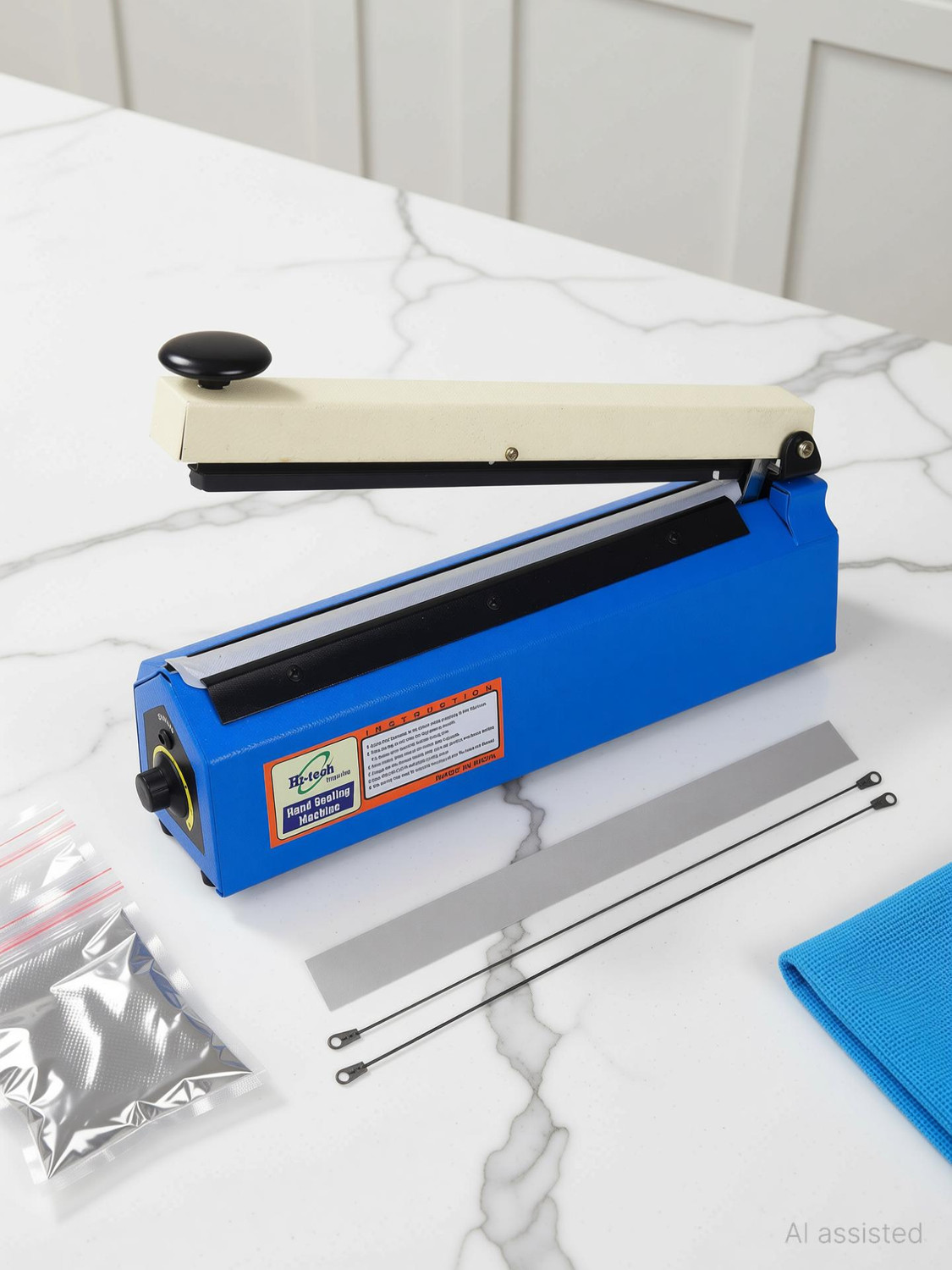 Image of Hi Tech Impulse 12 Inch Sealing Machine for Plastic, Pouch, Poly Bag & Food Packet Hand Held Heat Sealer