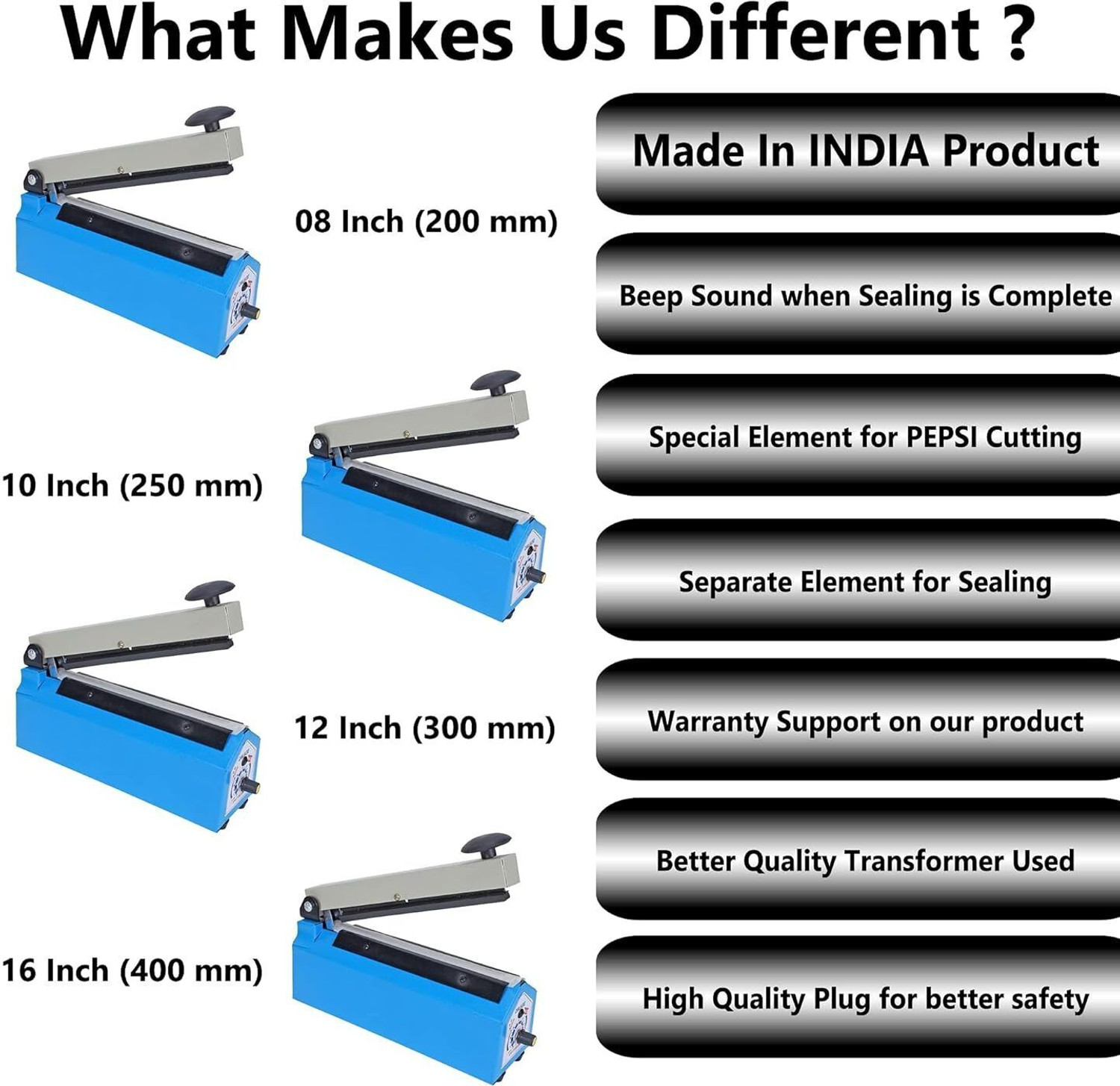 Image of Enem Manual Sealing Machine for Food Packets, Plastic, Foil, Polyester Hand Held Heat Sealer