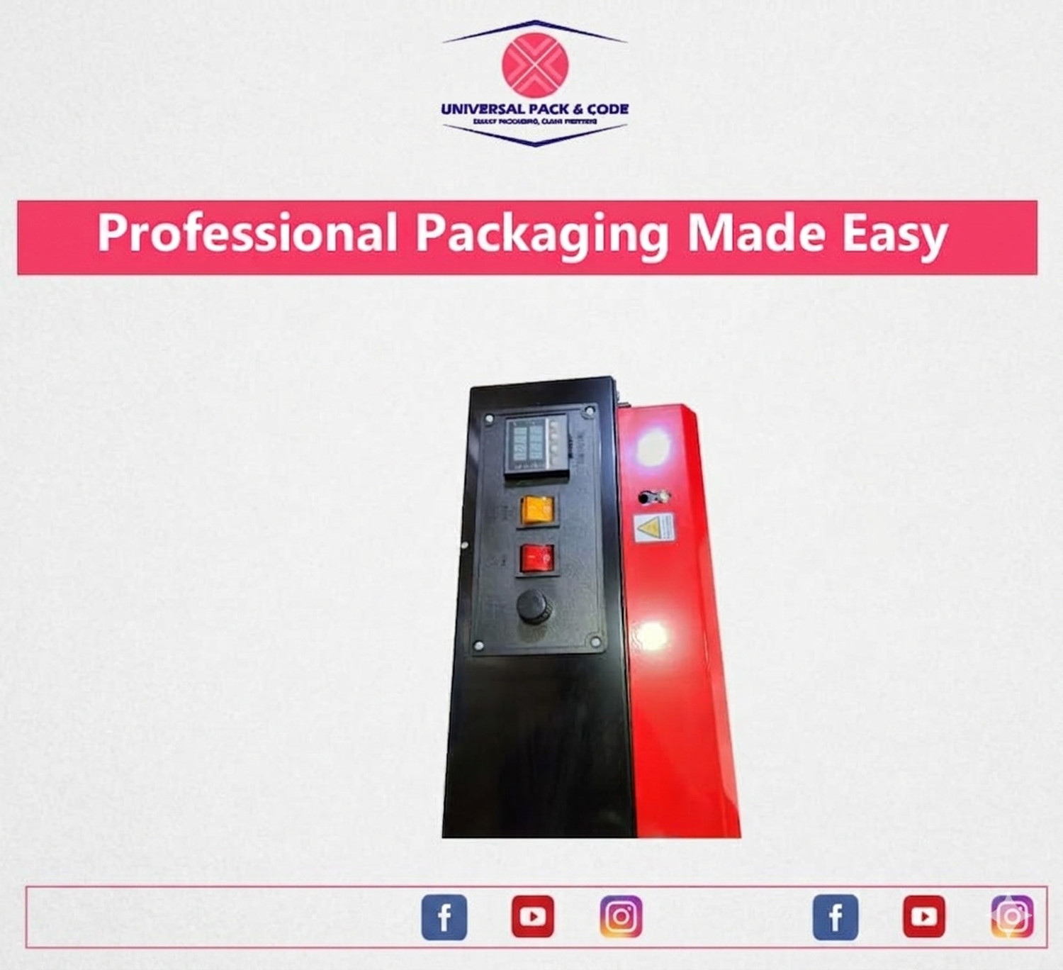 Image of Universal Pack & Code FR-900M Mini Continuous Band Sealer Machine with Conveyor Table Top Heat Sealer