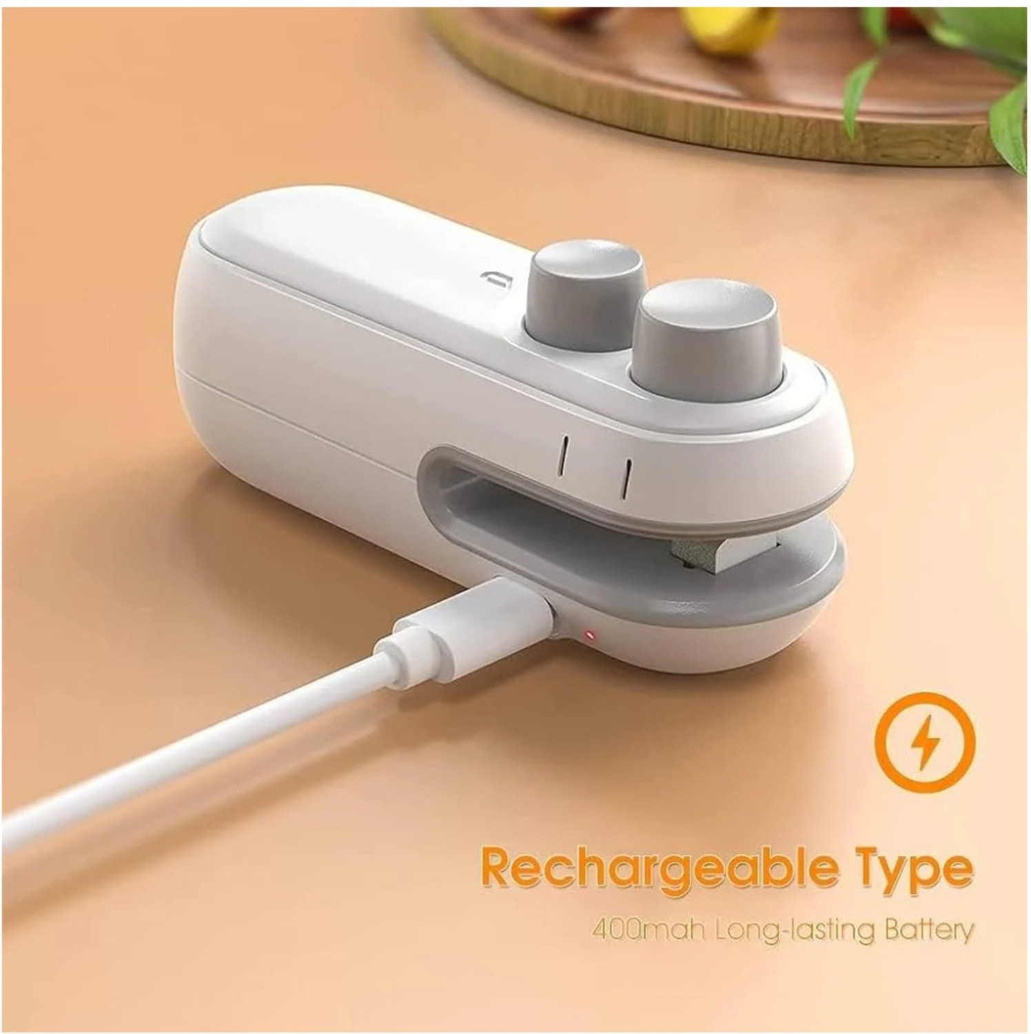 Image of vishesh Mini Sealer Machine, 2 in 1 USB Rechargeable Magnetic Heat Sealing & Cutting Hand Held Heat Sealer