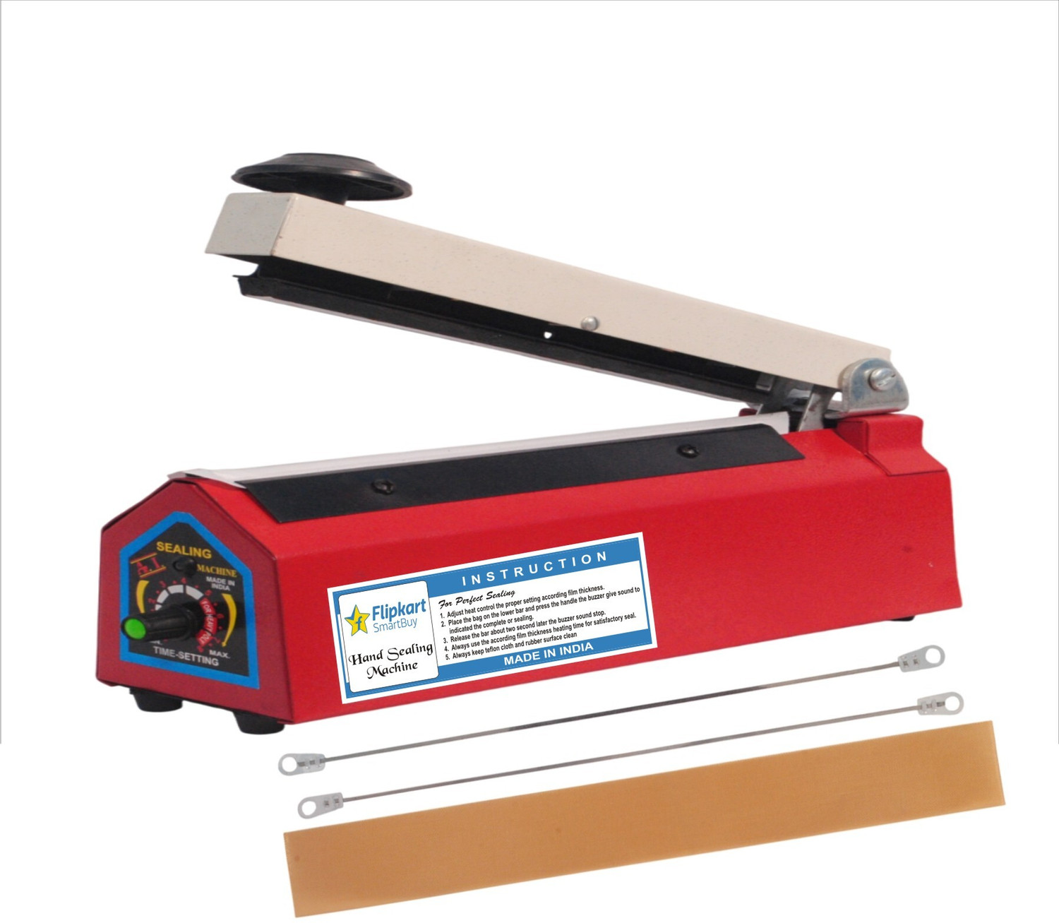 Image of Flipkart SmartBuy 8 Inch Impulse Sealer, Poly Sealing Machine, Heat Sealer, Hand Sealer Hand Held Heat Sealer (200 mm)