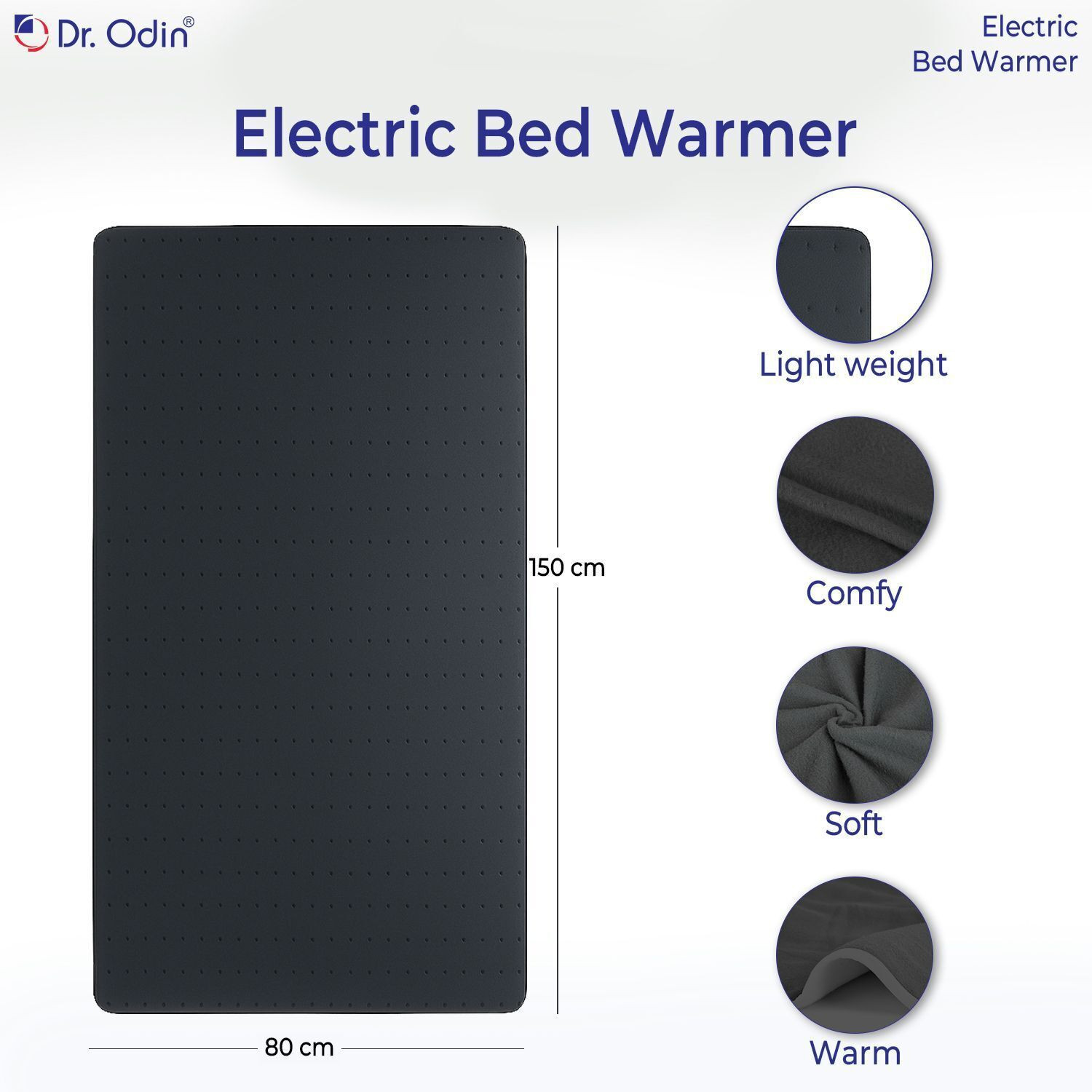Image of Dr. Odin Electric Under Blanket Bed Warmer Single Energy-Efficient OHP104 Heating Pad