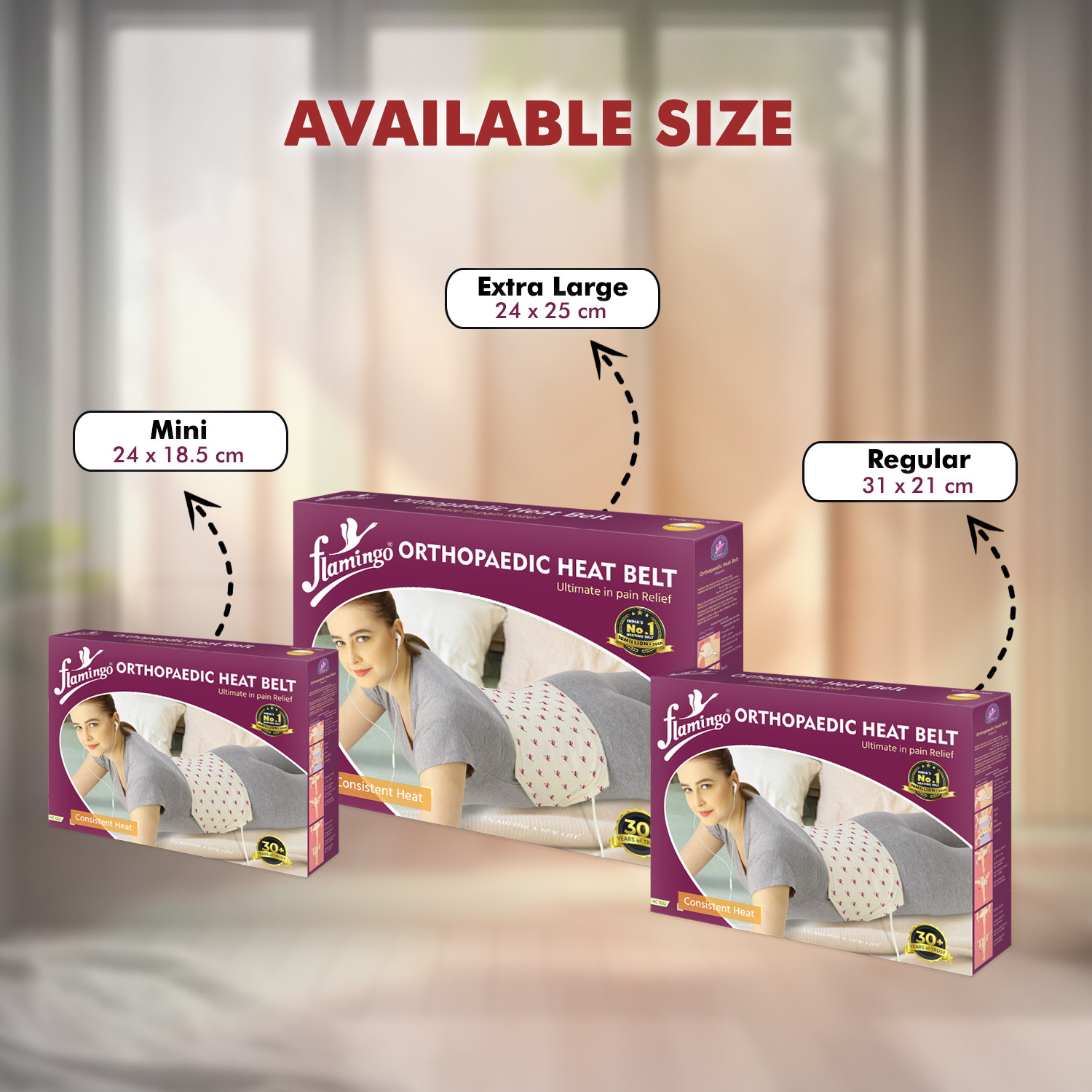 Image of FLAMINGO Electric Heating Pad Regular 25*29 cm | Heat Therapy Pain Relief Heating Pad