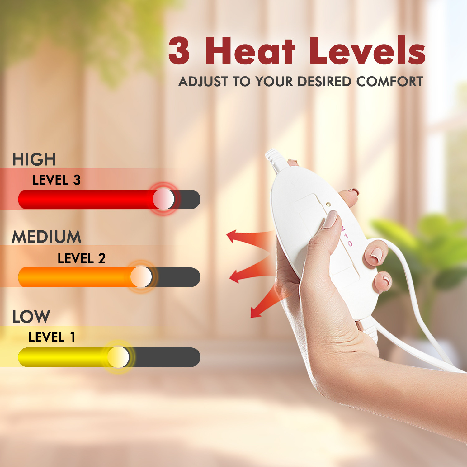 Image of FLAMINGO Electric Heating Pad Regular 25*29 cm | Heat Therapy Pain Relief Heating Pad