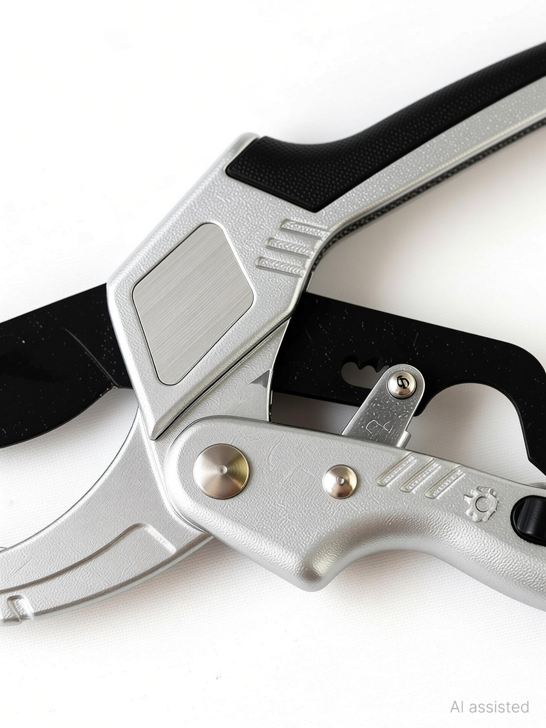 Image of Sharpex SHREXP2 Ratchet Pruning Shears - 3-Stage for 5x Power (Anvil Type, Silver, Aluminum) Ratchet Pruner