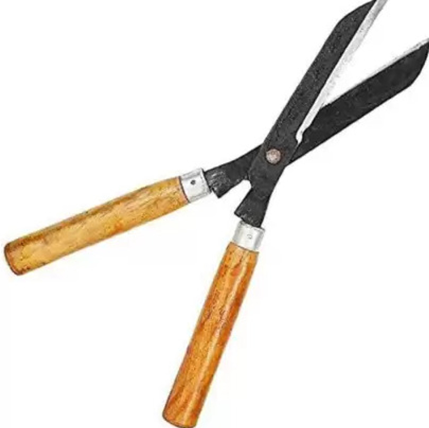Image of AGT Pruning Scissors Hedge Shears with Long Wooden Handle for Garden Pruning Scissors Hedge Shears with Long Wooden Handle for Garden Hedge Shear