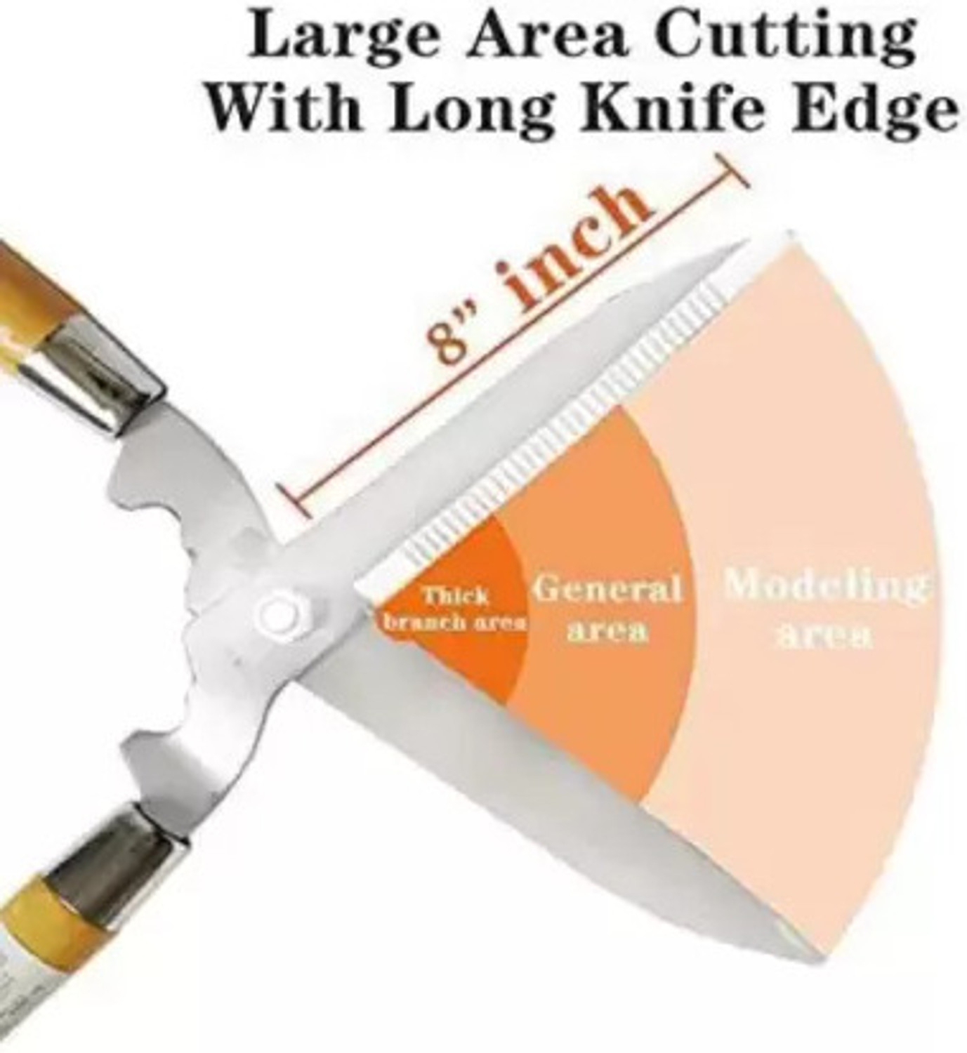Image of AGT Pruning Scissors Hedge Shears with Long Wooden Handle for Garden Pruning Scissors Hedge Shears with Long Wooden Handle for Garden Hedge Shear