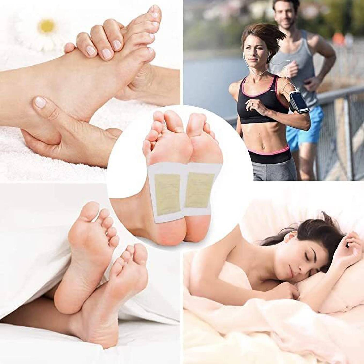 Acumart Health Cleansing Toxins Remover Detox(10) Foot Patches Adhesive Pads Kit Heel Tip Replacements