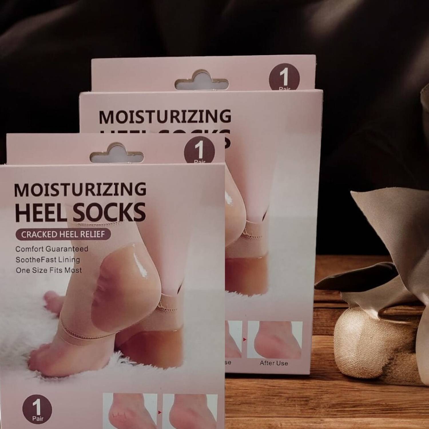 9Up 2 Pair Heel Protector Hard Cracked Heels Repair Socks For Pain Relief Heel Tip Replacements