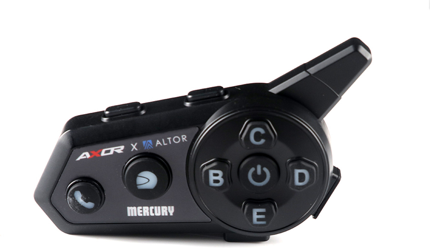Image of Axor AXR-M-INTRCOM-K Helmet bluetooth device with Hands Free Calling, Integrated Speakers, Microphone, GPS Navigation, Voice Assist