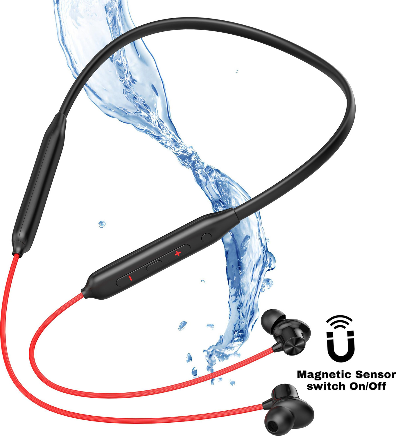 Image of KLOKOL Bullets Z2 - MAGNETIC POWER OFF /ON 48Hr Playtime Headphone Neckband R52 Helmet bluetooth device with Earphone