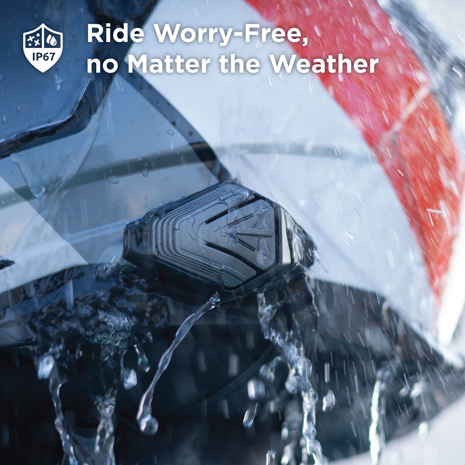 Image of Bluarmor C10 Helmet bluetooth device with ANC, GPS Navigation, Hands Free Calling, Integrated Speakers, Microphone