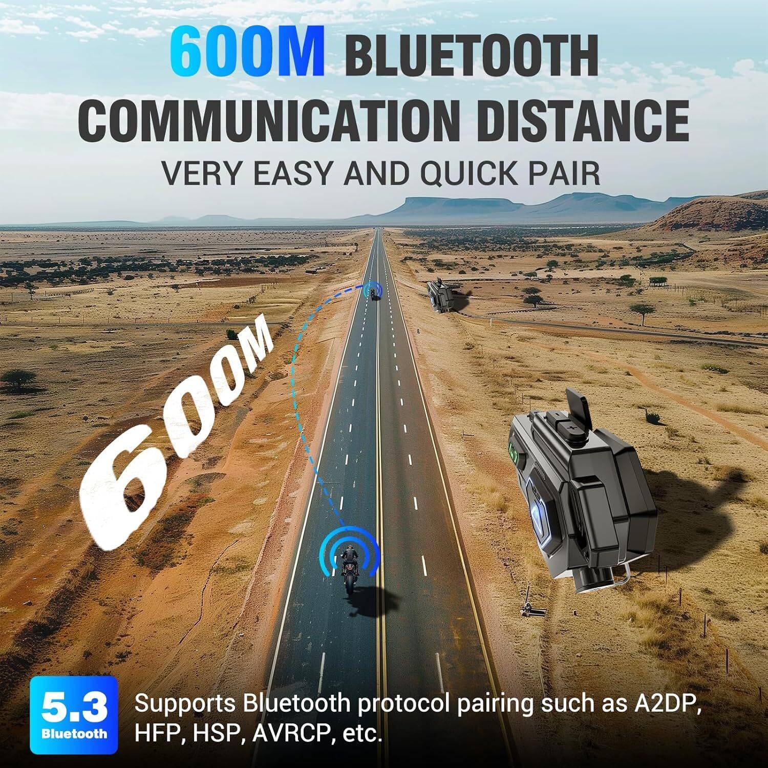 Edyell C9 Motorcycle Bluetooth Intercom Headset - Image 4