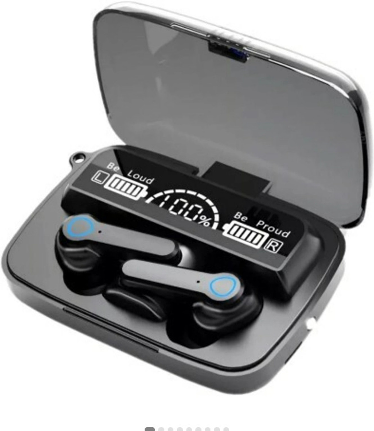 Image of GOLDENDAAR M19 Gaming Earbuds Bluetooth 5.0 Wireless LED Digital Display N8 Bluetooth Headset (Black, True Wireless) Helmet bluetooth device with Earphone