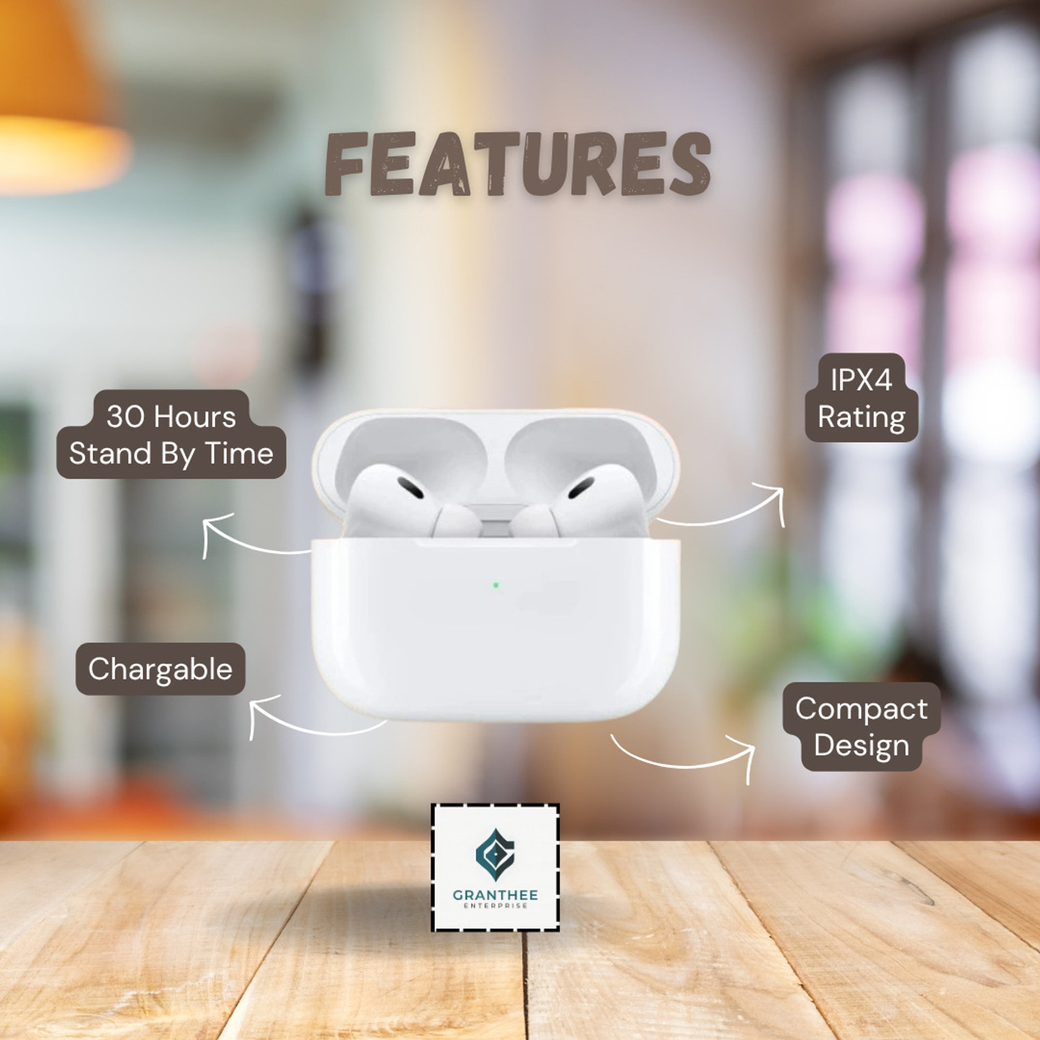 Image of GoldenDeer BEST QUALITY Wireless tws Earbuds Bluetooth 5.3 TWS Earphones Full Touch Control Headphones Built-in Microphone Immersive Sound Quality Fast Stable & Connection Smart LED Headset Sports Bud Helmet bluetooth device with ANC