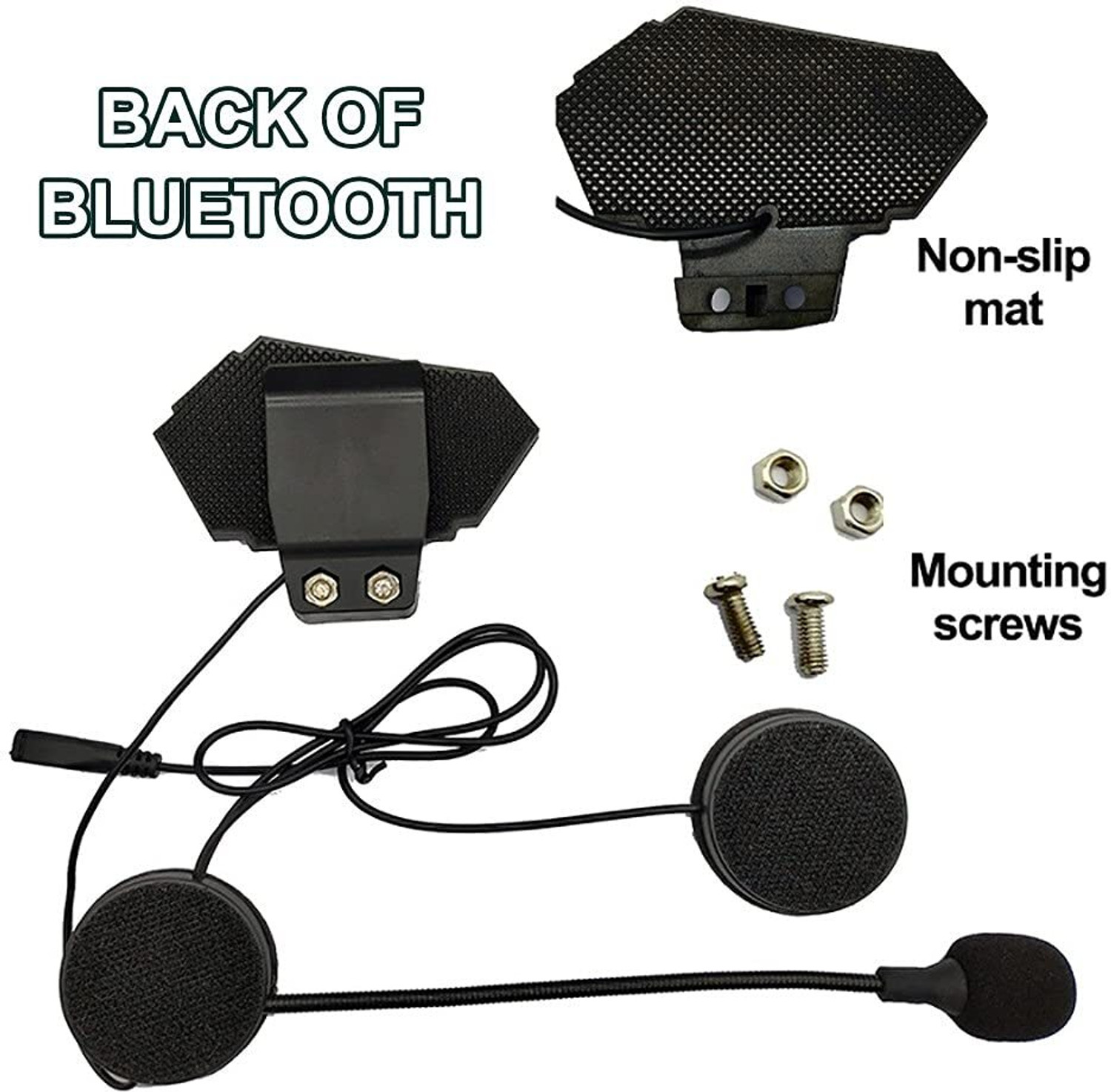 Image of Voltegic Bluetooth Helmet Intercom Headset with Hands-Free Calling & Music Playback Smart Headphones (Wireless)