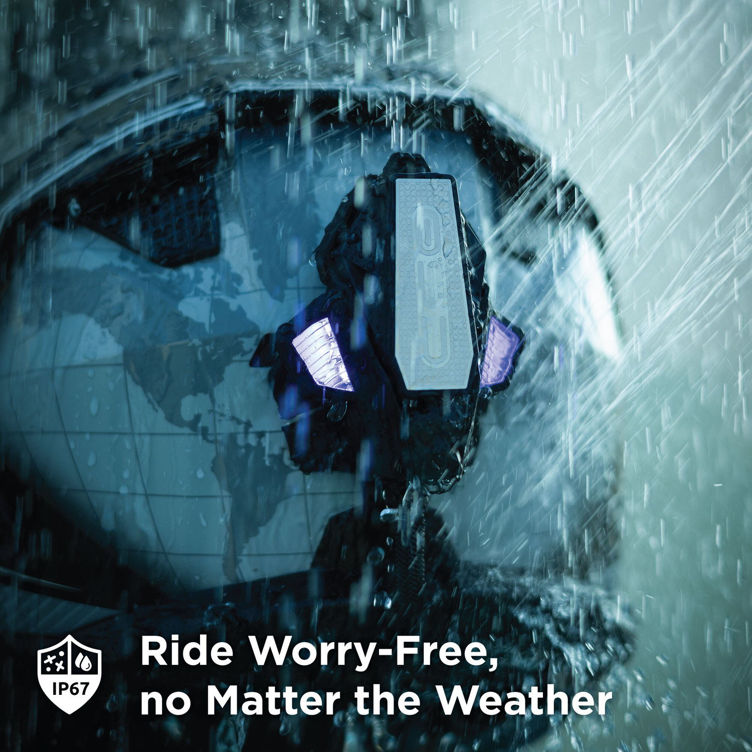 Image of Bluarmor C60 Pro Helmet bluetooth device with ANC, Collision Warnings, Crash Detection, Direction Indicator, Earphone, GPS Navigation, Hands Free Calling, Integrated Speakers, Light Sensor, Microphone, Motion and Impact Sensors, SOS Sensor, Voice Assist