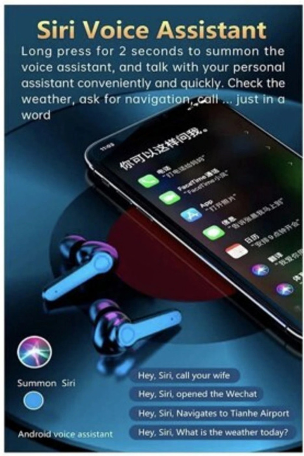 Image of GOLDENDAAR M19 Gaming Earbuds Bluetooth 5.0 Wireless LED Digital Display N8 Bluetooth Headset (Black, True Wireless) Helmet bluetooth device with Earphone