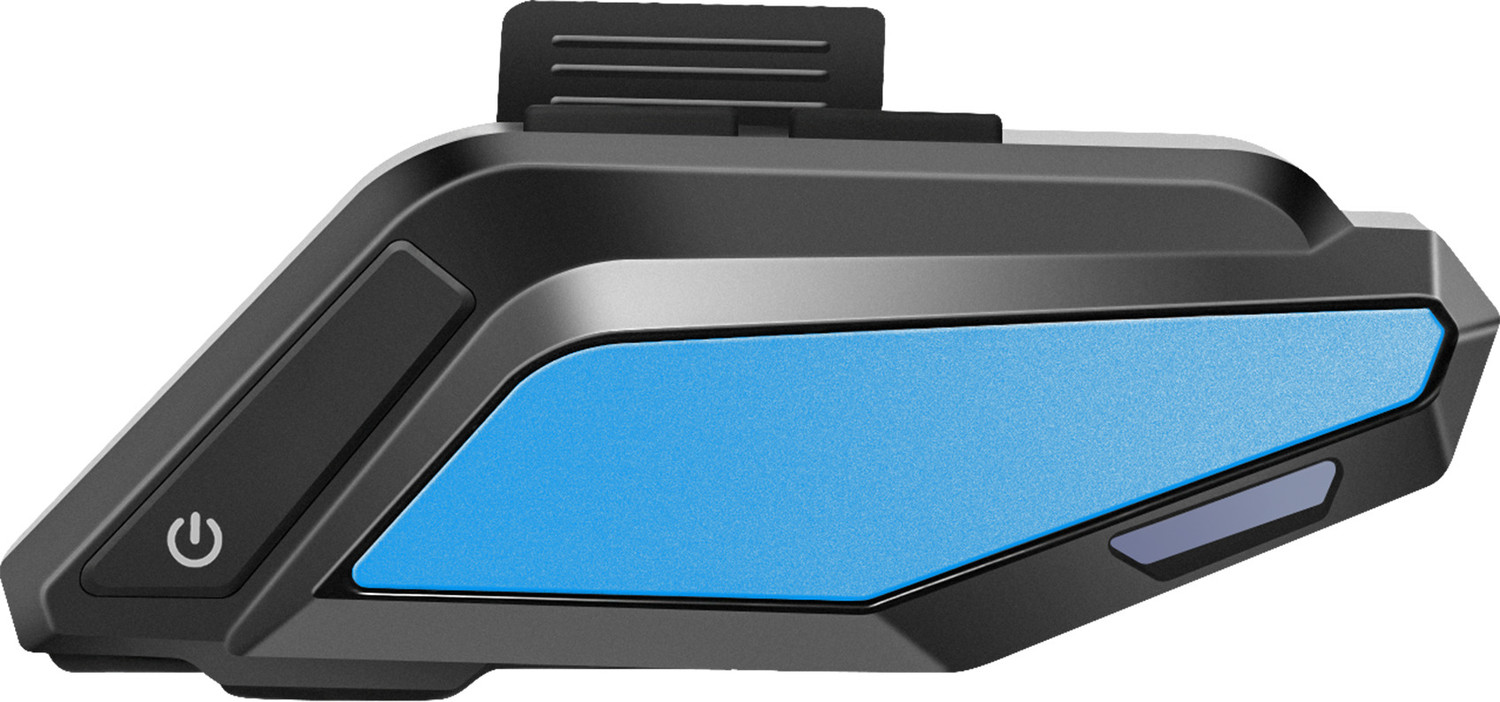 Image of HEADFOX F 20 Helmet Bluetooth Headset | Siri Support | Long Battery | IPX6 Waterproof Helmet bluetooth device with Integrated Speakers, Hands Free Calling, Voice Assist, ANC