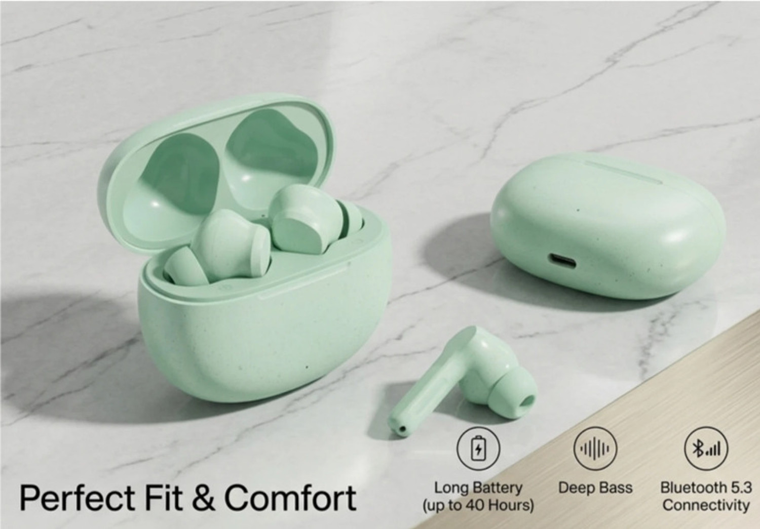 Image of jai kankai Buds T110 - Wireless Stereo Earbuds, 13mm Drivers, 38H Battery & Clear Sound -G4 Bluetooth Gaming Headset Helmet bluetooth device with ANC